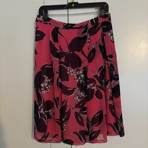 The Limited Pink A-Line Floral Skirt